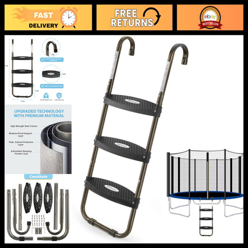 Step trampoline ladder - trampoline,